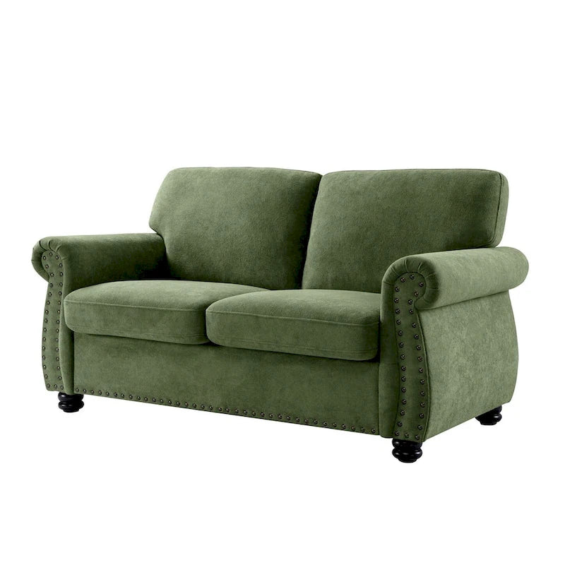 Samt-Zweisitzer-Sofa