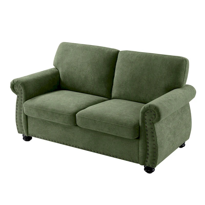 Samt-Zweisitzer-Sofa
