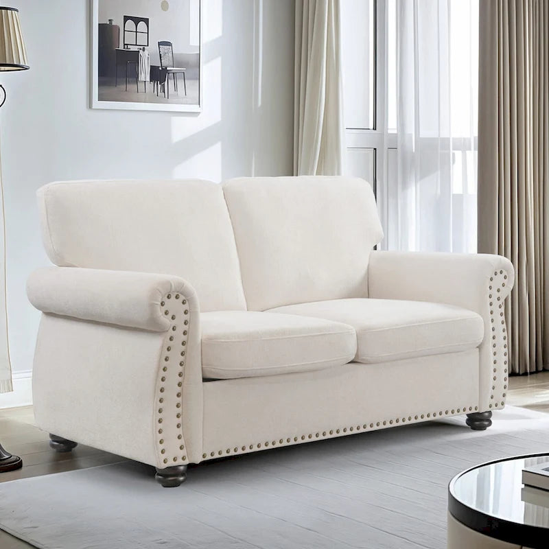 Samt-Zweisitzer-Sofa