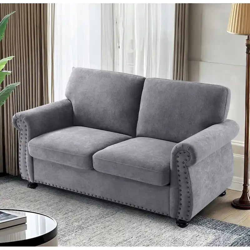 Samt-Zweisitzer-Sofa