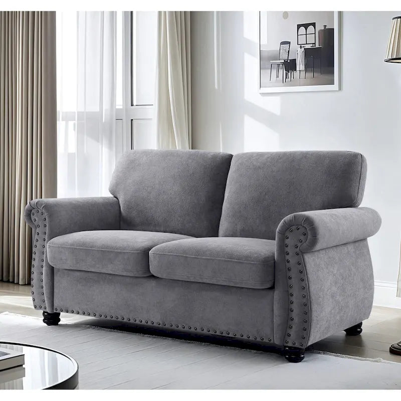 Samt-Zweisitzer-Sofa