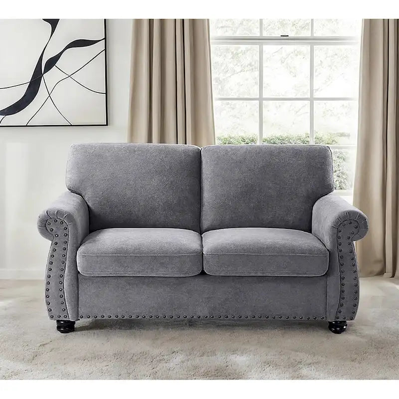 Samt-Zweisitzer-Sofa