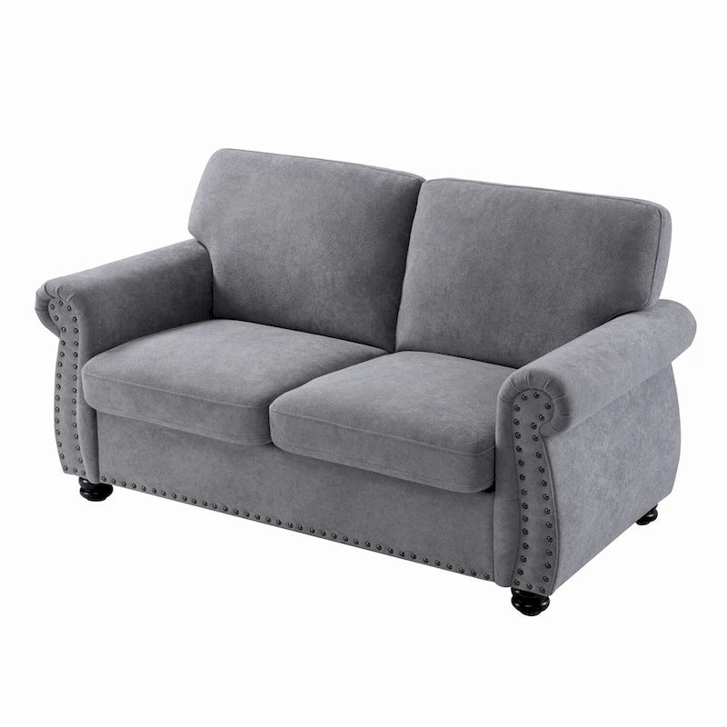 Samt-Zweisitzer-Sofa