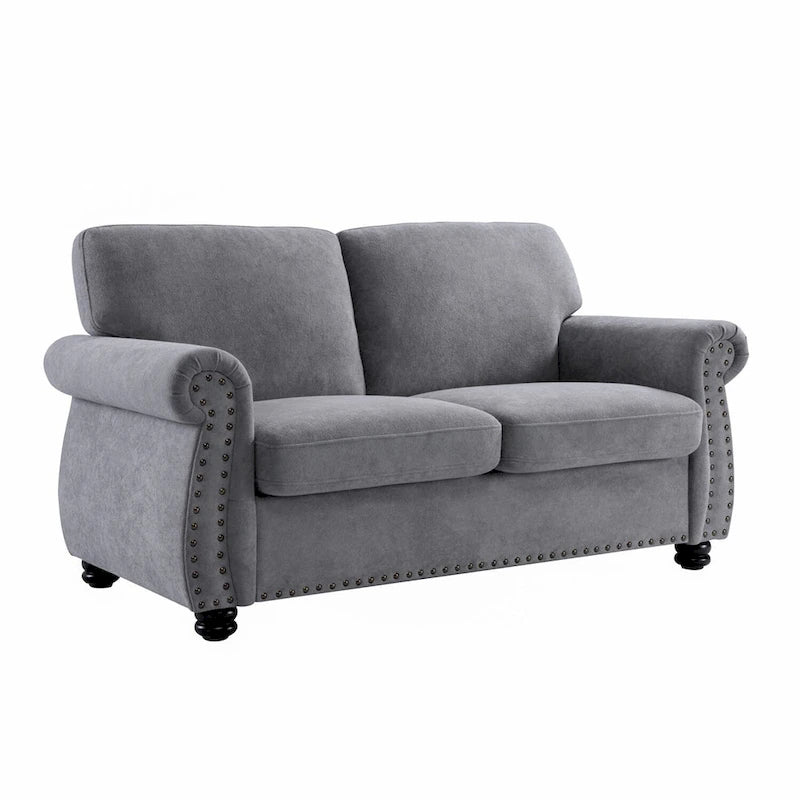 Samt-Zweisitzer-Sofa