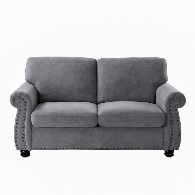 Samt-Zweisitzer-Sofa