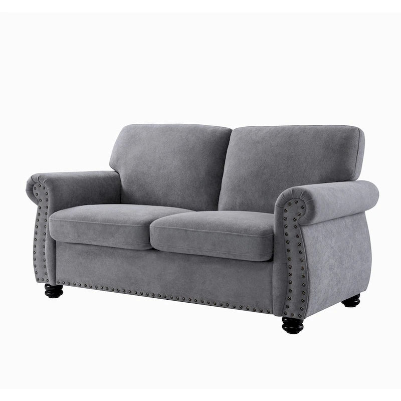 Samt-Zweisitzer-Sofa