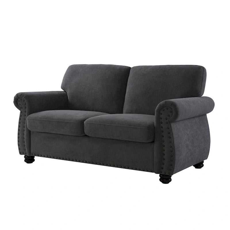 Samt-Zweisitzer-Sofa