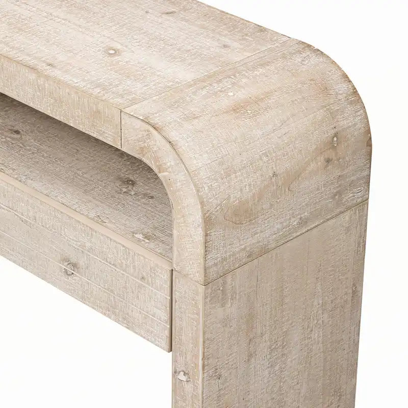 Mesa consola con cajones de almacenamiento y estante abierto