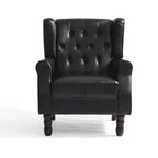 Juego de 2 sillones decorativos tapizados en piel vegana con botones