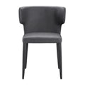 Moderner verlängerter Wingback-Esszimmerstuhl aus Leder