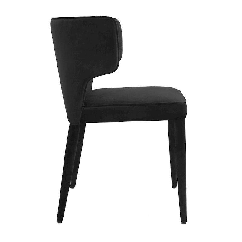 Moderner verlängerter Wingback-Esszimmerstuhl aus Leder