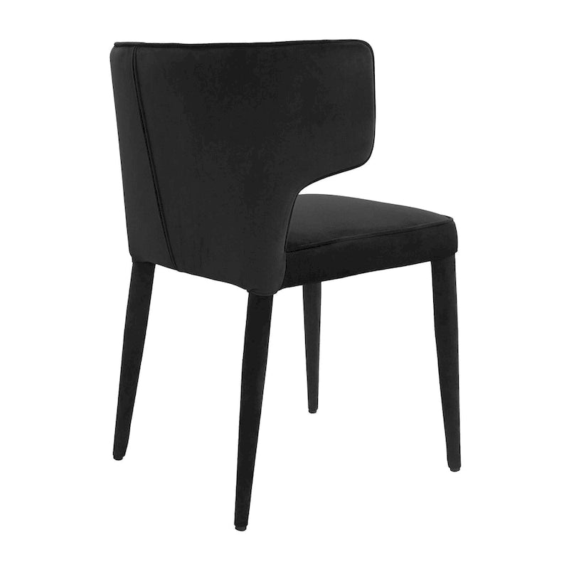 Moderner verlängerter Wingback-Esszimmerstuhl aus Leder