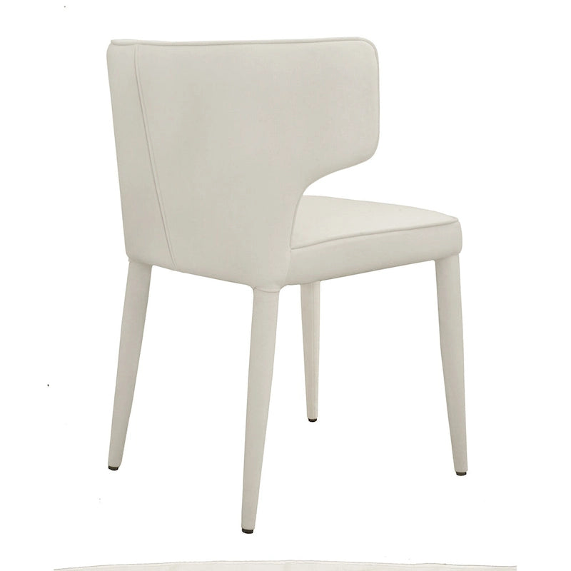 Moderner verlängerter Wingback-Esszimmerstuhl aus Leder