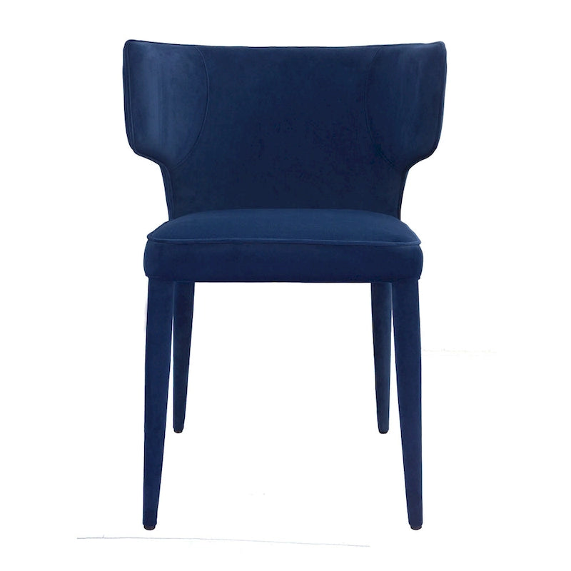 Moderner verlängerter Wingback-Esszimmerstuhl aus Leder
