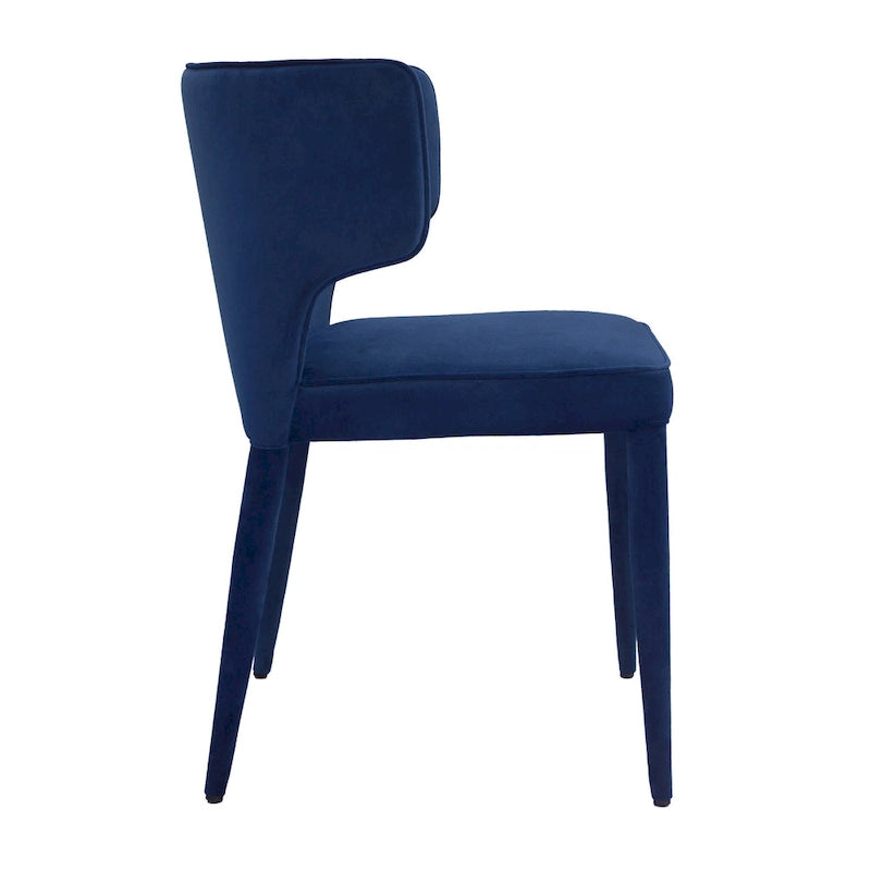 Moderner verlängerter Wingback-Esszimmerstuhl aus Leder