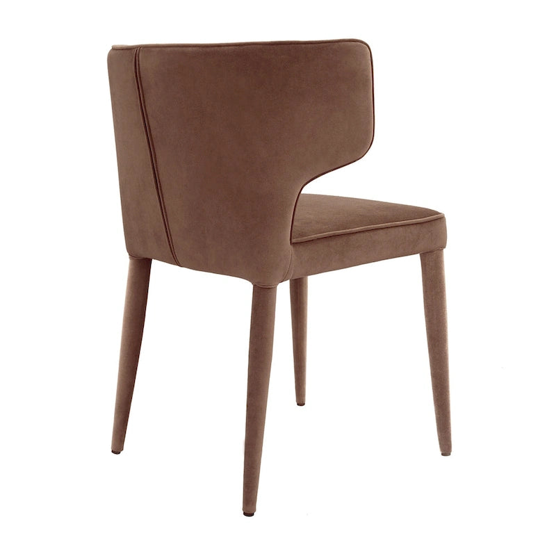 Moderner verlängerter Wingback-Esszimmerstuhl aus Leder