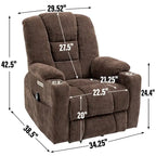 Sillón reclinable Power Lift con masaje, calor y puertos USB