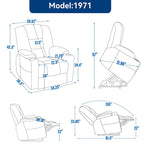 Sillón reclinable Power Lift con masaje, calor y puertos USB