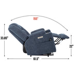 Sillón reclinable Power Lift con masaje, calor y puertos USB