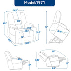 Sillón reclinable Power Lift con masaje, calor y puertos USB