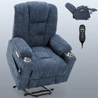 Sillón reclinable Power Lift con masaje, calor y puertos USB