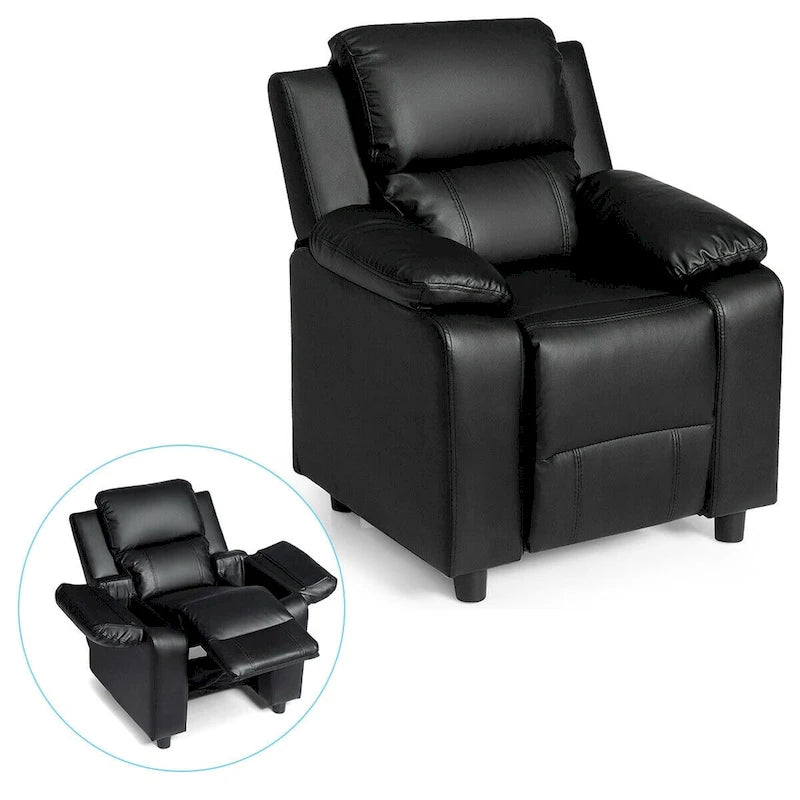 Gymax Deluxe Padded Kids Sofa Armchair Recliner Headrest Children w/ - See Details