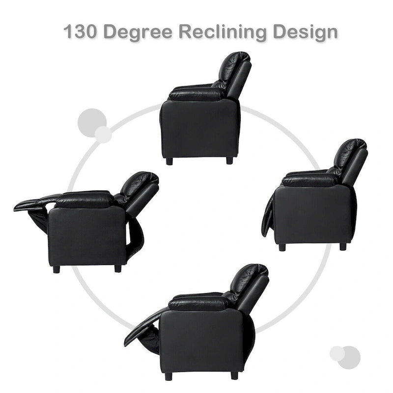 Sillón reclinable infantil de lujo con acolchado y reposacabezas
