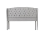 Cama de plataforma tapizada King Size con cabecero Wingback con botones