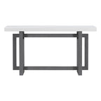 Mesa consola de 59 pulgadas con patas de madera maciza y estante inferior