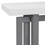 Mesa consola de 59 pulgadas con patas de madera maciza y estante inferior