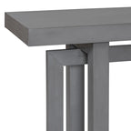 Mesa consola de 59 pulgadas con patas de madera maciza y estante inferior