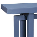 Mesa consola de 59 pulgadas con patas de madera maciza y estante inferior