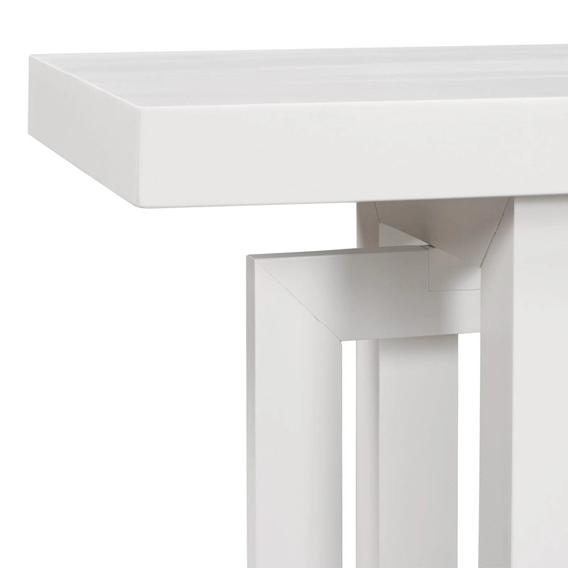 Mesa consola de 59 pulgadas con patas de madera maciza y estante inferior