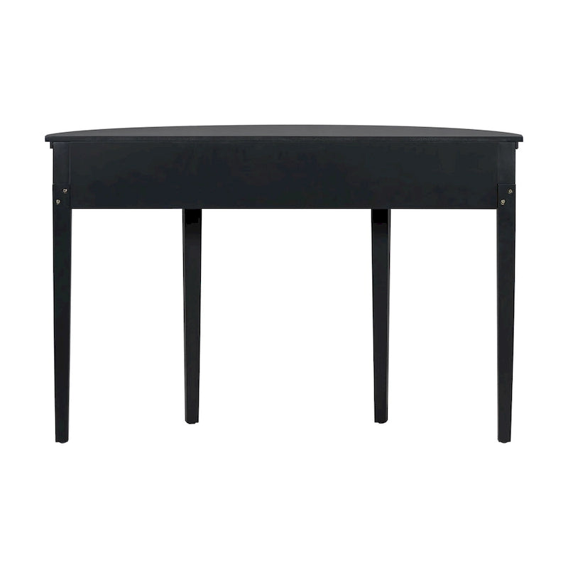 Moderne gebogen consoletafel met ladefronten met verticale strepen voor hal, gang of woonkamer