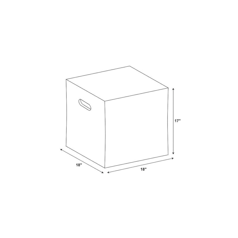 Mesa auxiliar tipo caja de madera rústica cuadrada