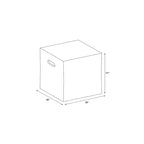 Mesa auxiliar tipo caja de madera rústica cuadrada