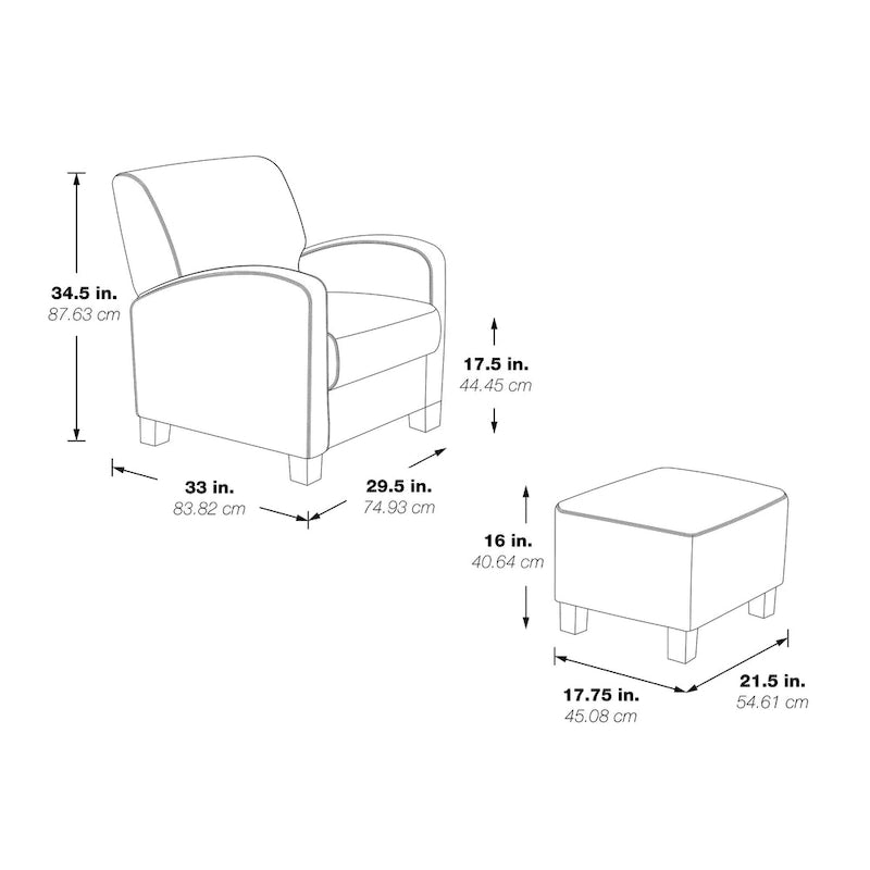 Sillón tipo lounge naranja con tapizado de espiga y patas espresso medianas