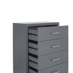 Cómoda de 5 cajones con base de hierro