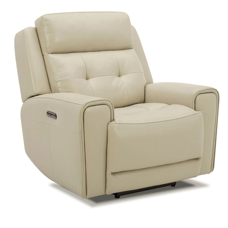 Sillón reclinable eléctrico de piel