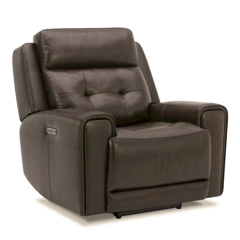 Sillón reclinable eléctrico de piel