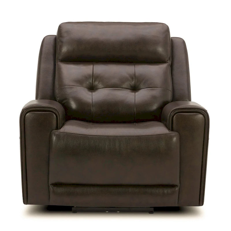 Sillón reclinable eléctrico de piel