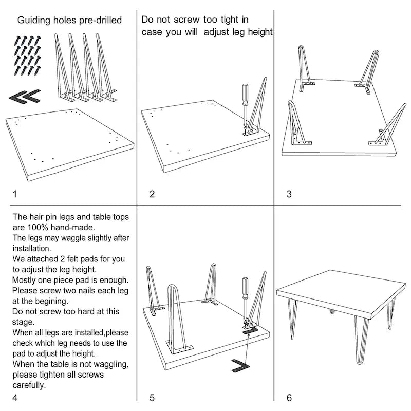 Mesa auxiliar de madera con patas de horquilla de hierro