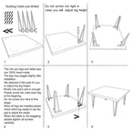 Mesa auxiliar de madera con patas de horquilla de hierro