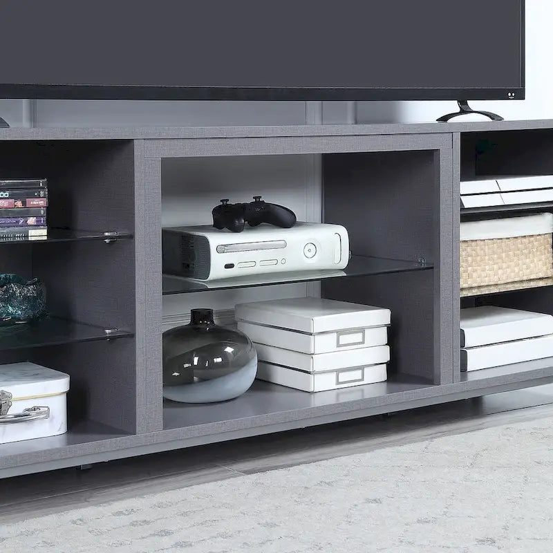 Mueble para TV de 60 pulgadas con repisas de cristal