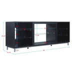 Mueble para TV de 60 pulgadas con repisas de cristal