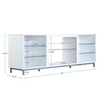 Mueble para TV de 60 pulgadas con repisas de cristal
