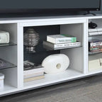 Mueble para TV de 60 pulgadas con repisas de cristal