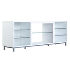 Mueble para TV de 60 pulgadas con repisas de cristal