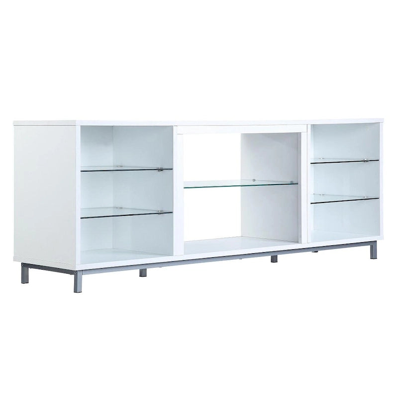 Mueble para TV de 60 pulgadas con repisas de cristal