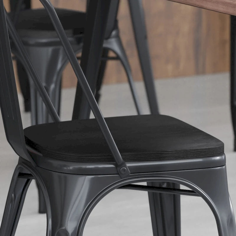 Assise de remplacement en polyrésine tout temps pour tabourets et chaises en métal
